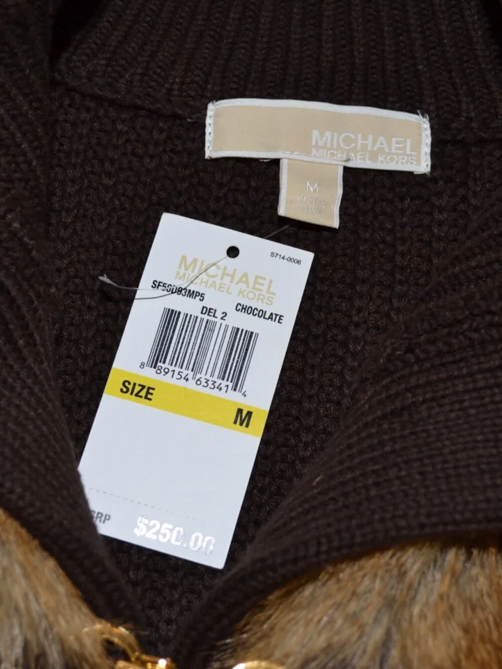 Michael Kors Women's Faux Fur Sweater Vest – NEW – Size Medium – $250 Retail